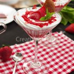 Copa de cheesecake de fresas