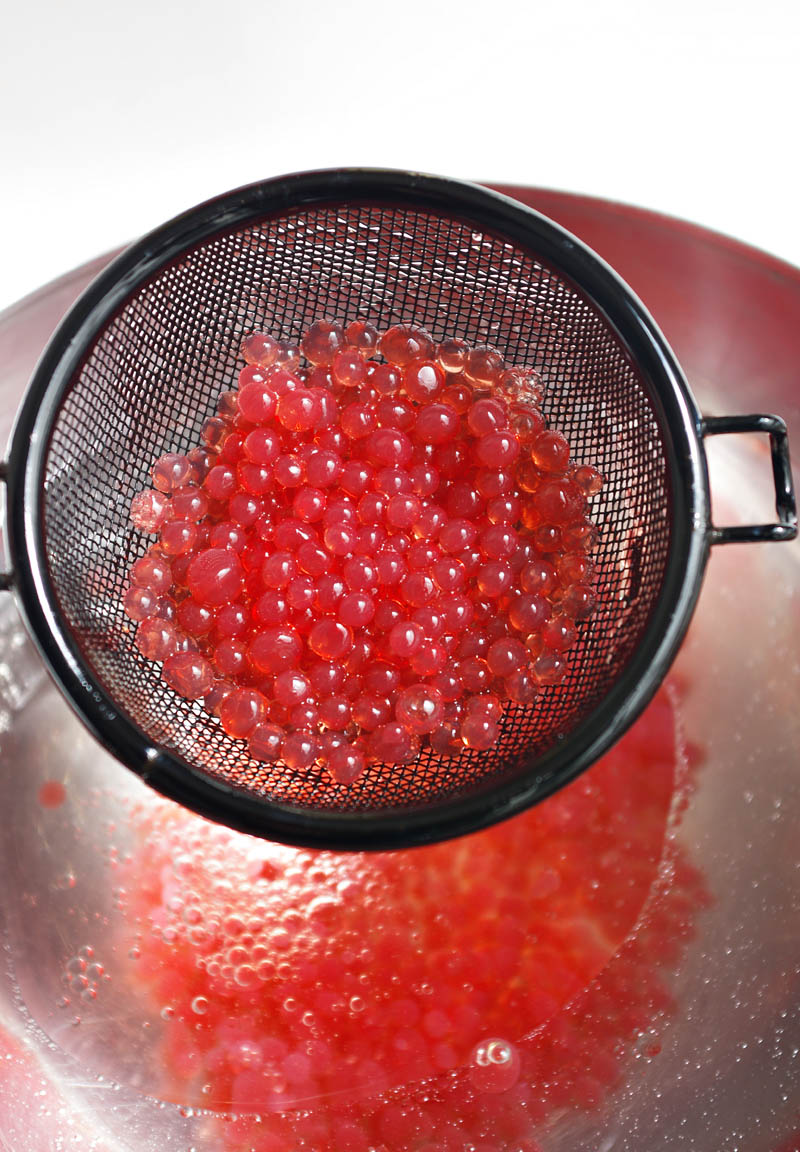 Caviar de granadina - proceso