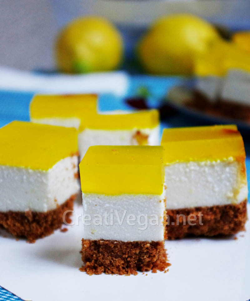 Cheesecake vegano de limón