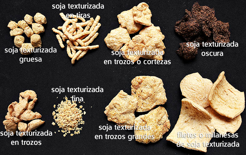 Tipos de soja texturizada
