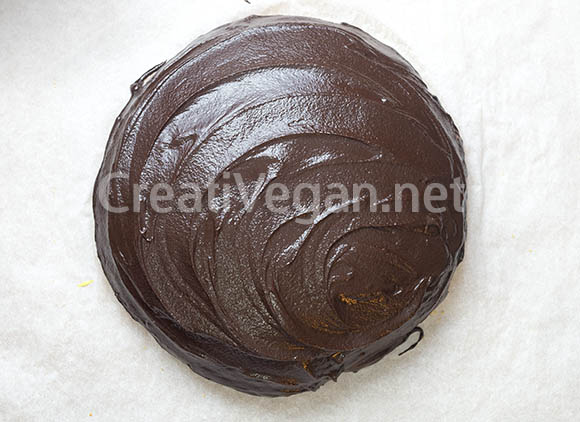 Preparación de cuñas de chocolate veganas