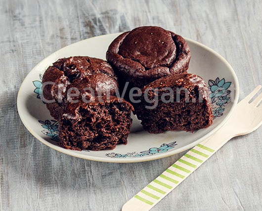 Muffins de chocolate veganos