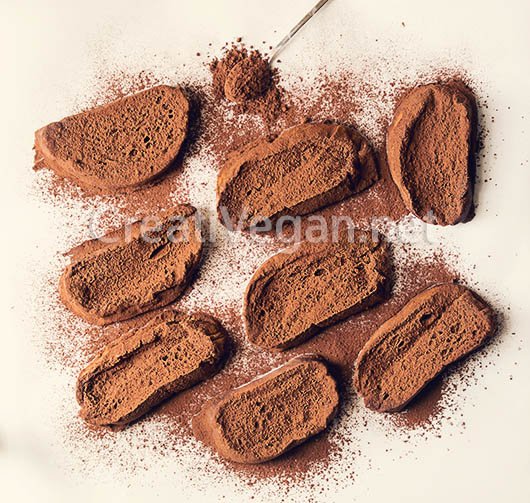 Torrijas veganas de chocolate - proceso