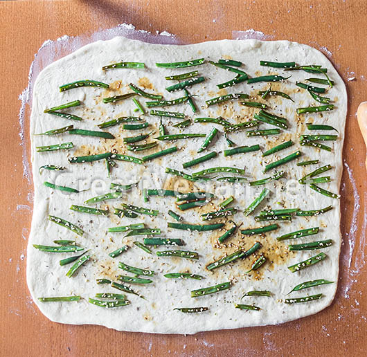Proceso para hacer los panes de judías verdes