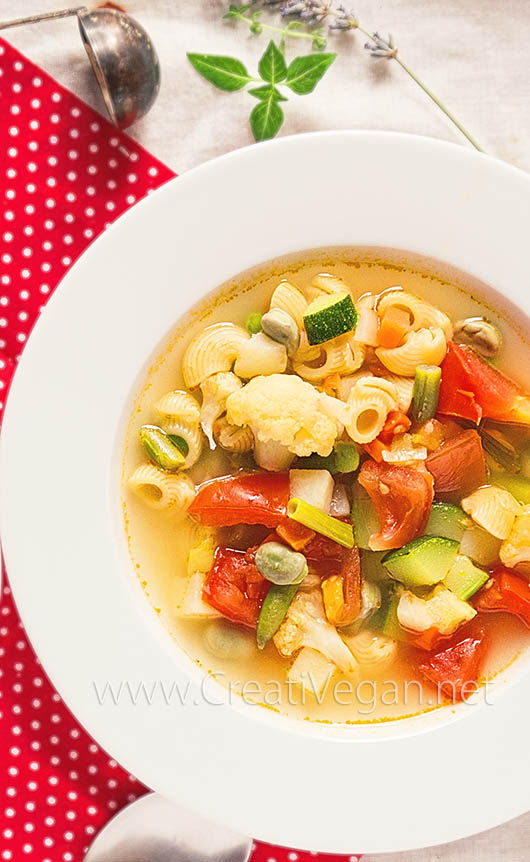 Sopa (de aprovechamiento) de verduras