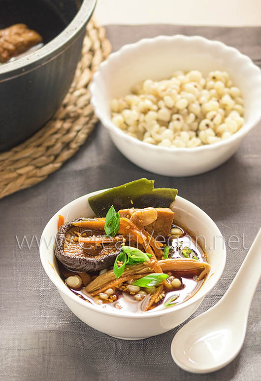 Sopa de miso con lágrimas de Job