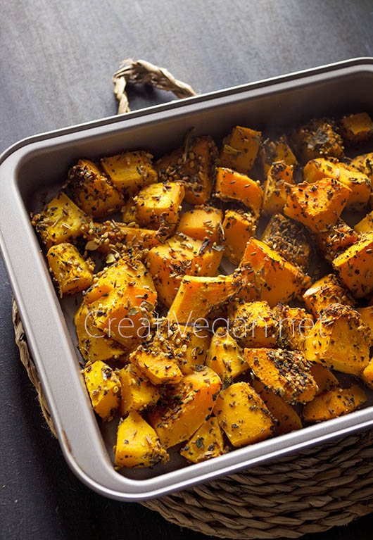 Calabaza asada con especias