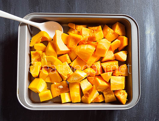 Calabaza asada, preparación