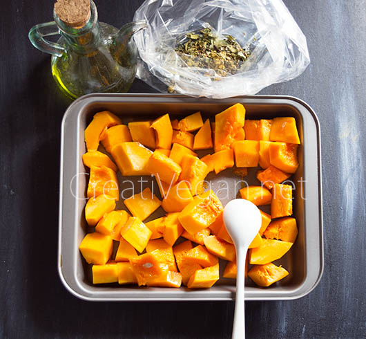 Calabaza asada, preparación