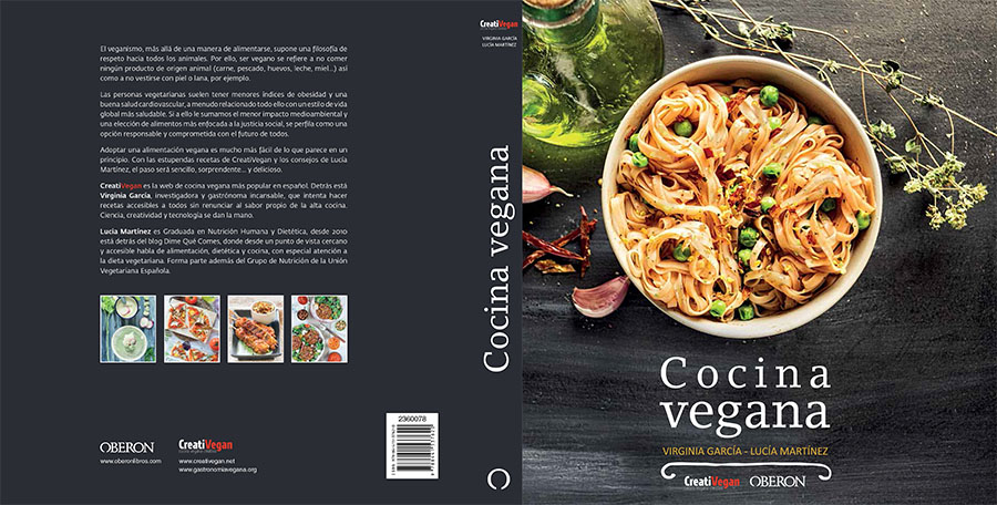 Portada del libro Cocina Vegana, por Virginia García y Lucía Martínez