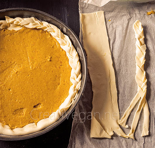 Tarta de calabaza hokkaido - preparación // CreatiVegan.net