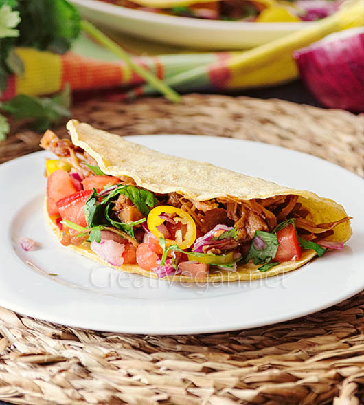 Tacos de jaca (veganos) - CreatiVegan.net