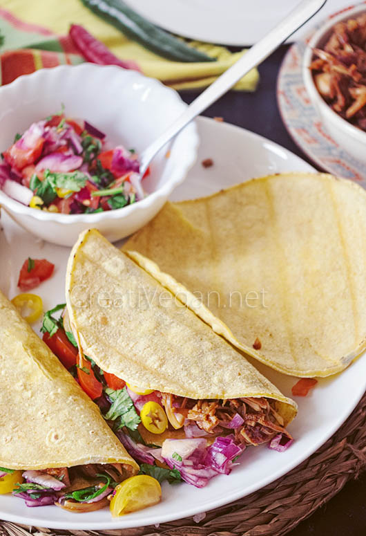 Tacos de jaca (veganos) - CreatiVegan.net