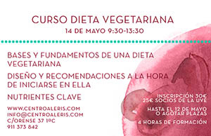 Curso alimentación vegetariana y vegana saludable - Centro Aleris