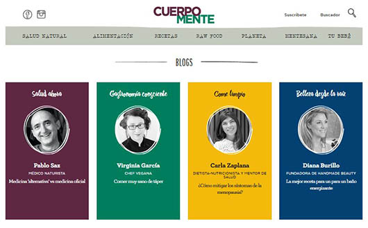 Blogs de la revista Cuerpo Mente - Virginia Garcia-CreatiVegan.net