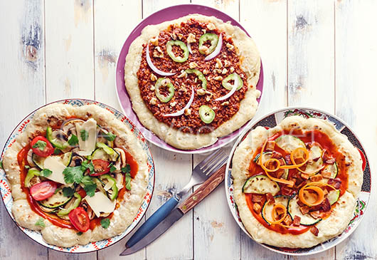 Pizzas veganas hechas con las bases sin amasado y sin horno - CreatiVegan.net