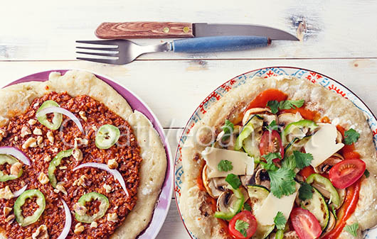 Pizzas veganas hechas con las bases sin amasado y sin horno - CreatiVegan.net