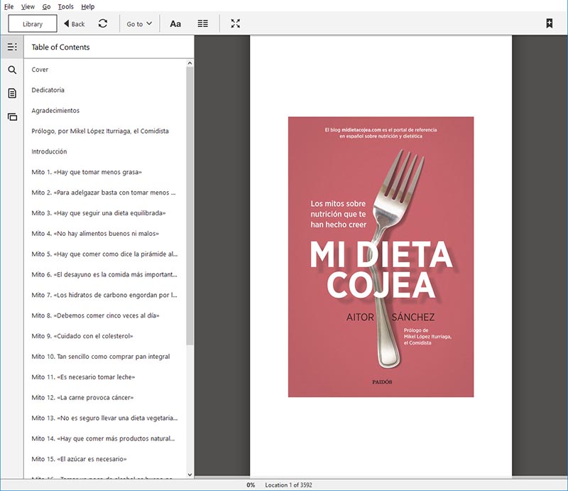 Libro: Mi Dieta Cojea, por Aitor Sánchez
