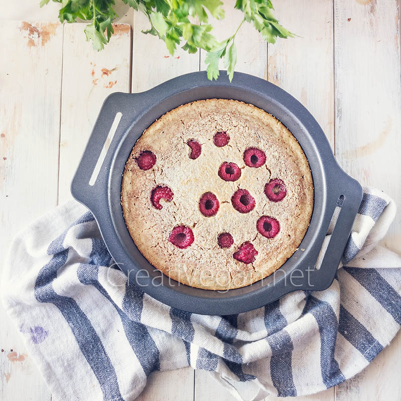 Tarta-tortita de frambuesas - CreatiVegan.net