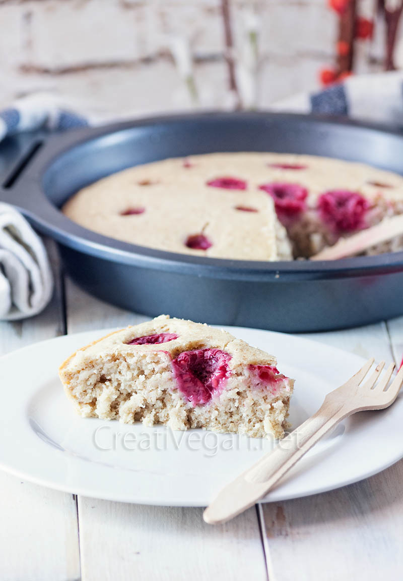 Tarta-tortita de frambuesas - CreatiVegan.net